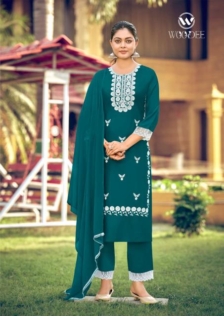 Woodee white lotus vol-3 wholesale designer kurtis for business
